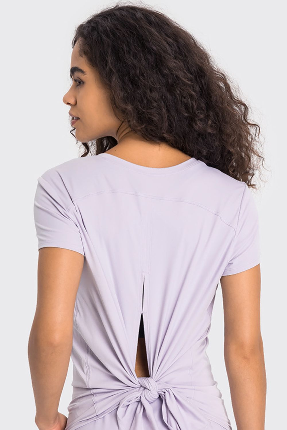 Tie Back Short Sleeve Sports Tee